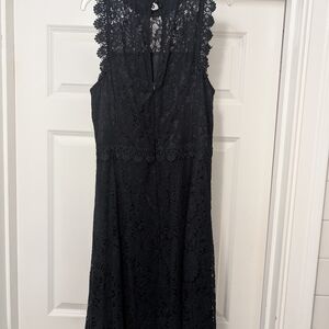 Dorothy Perkins Black Lace Midi Dress